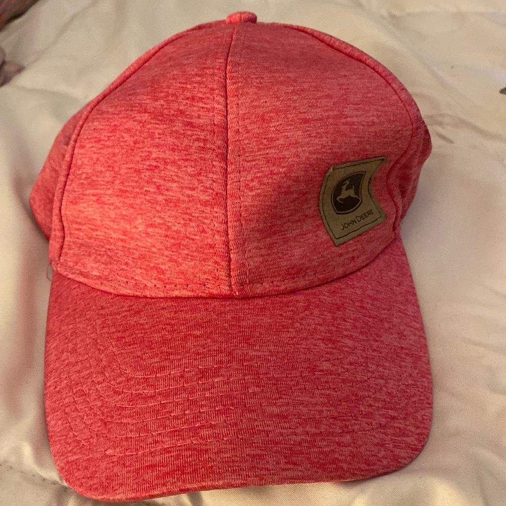 John Deere women’s hat. All pink in color with snap back adjustable.